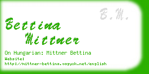 bettina mittner business card